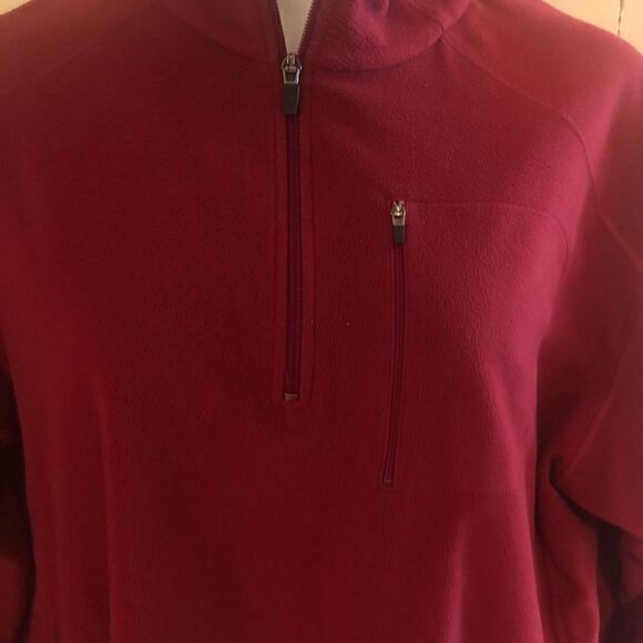 L.L. Bean men’s quarter zip red fleece jacket. Size XL-Reg OBVM2 - Picture 2 of 3